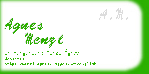 agnes menzl business card